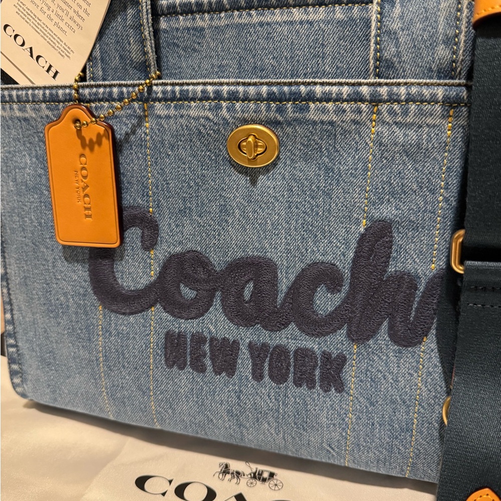 COACH | NWT Cargo Denim Tote Bag - Picture 2 of 9